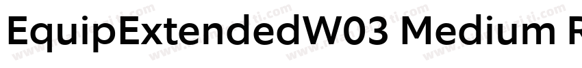 EquipExtendedW03 Medium Regular字体转换